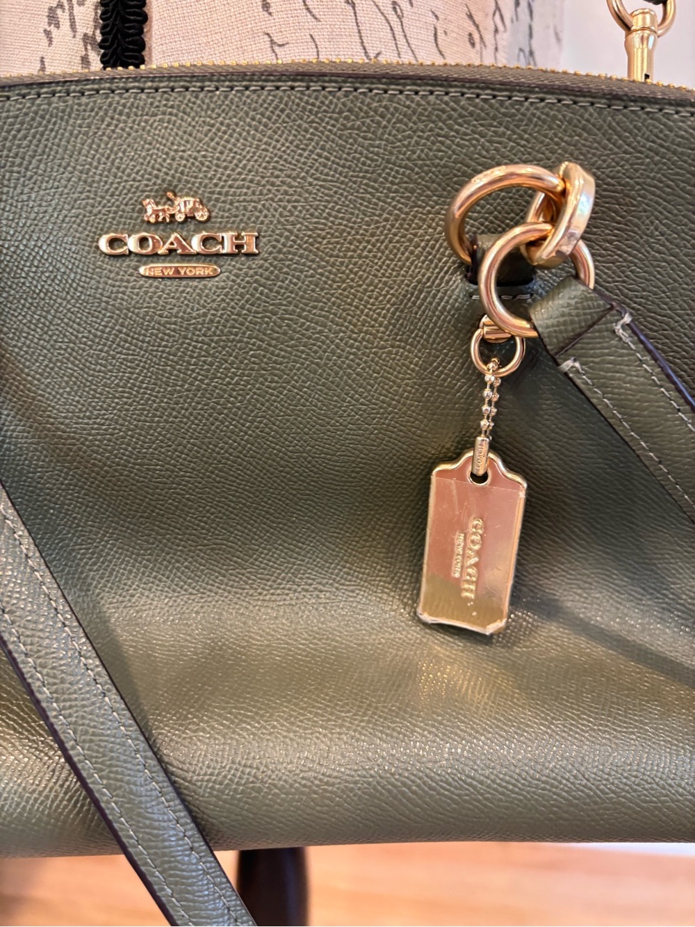 Coach Etta Carryall handbag in olive green color - Picture 3 of 12